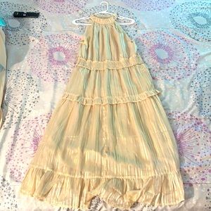 Express. Large. Gold-toned. Maxi dress.